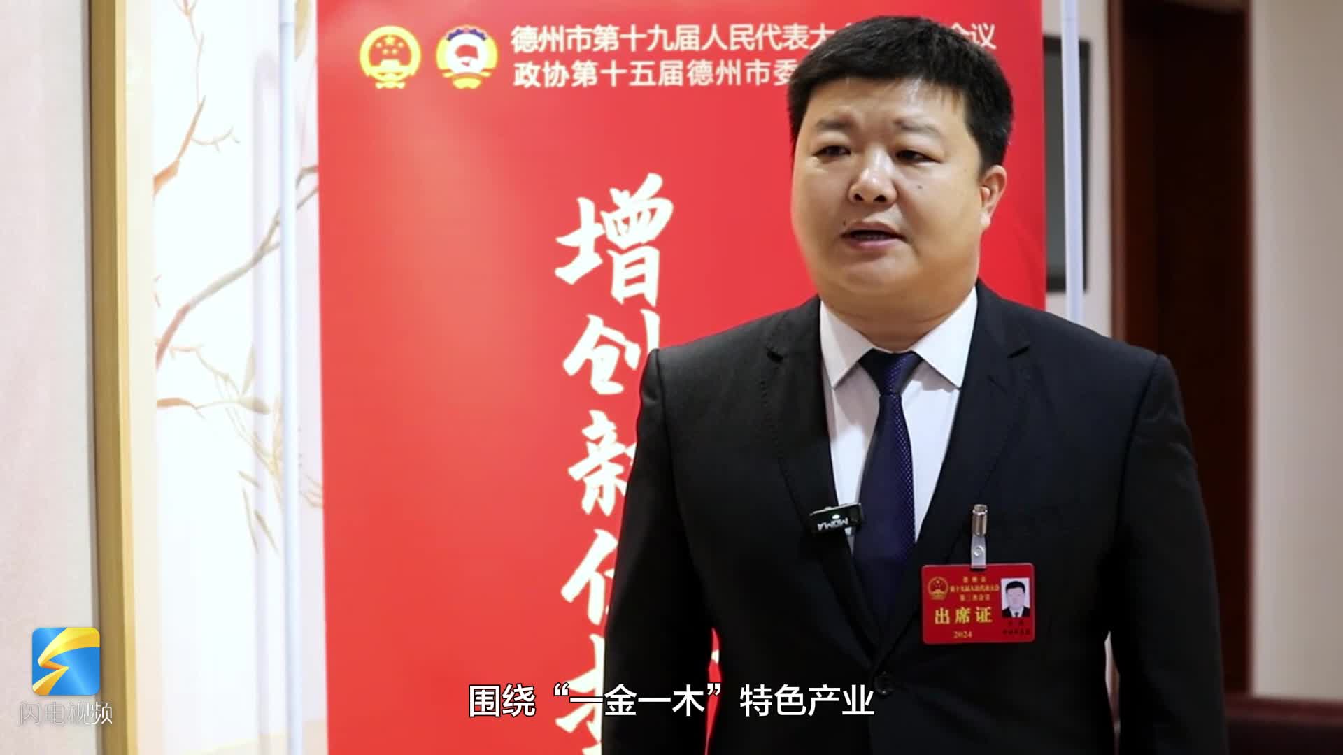 2024德州两会丨市人大代表王成:发展"一金一木"特色产业 以科技创新