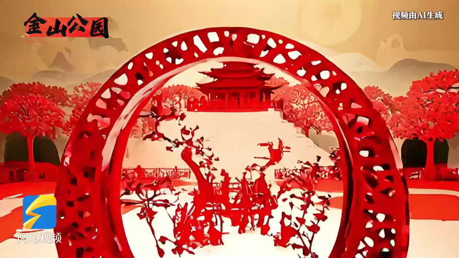 用非遗剪纸的方式打开大美金乡