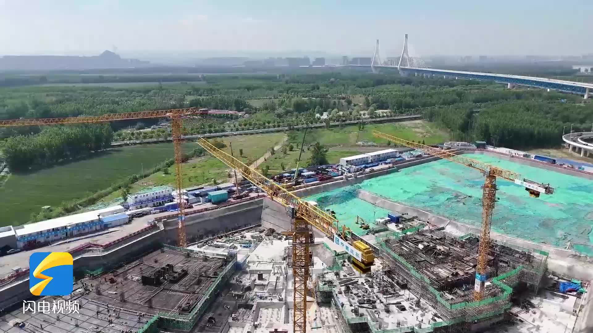 五一我在岗 航拍济南黄河北首座TOD综合体项目
