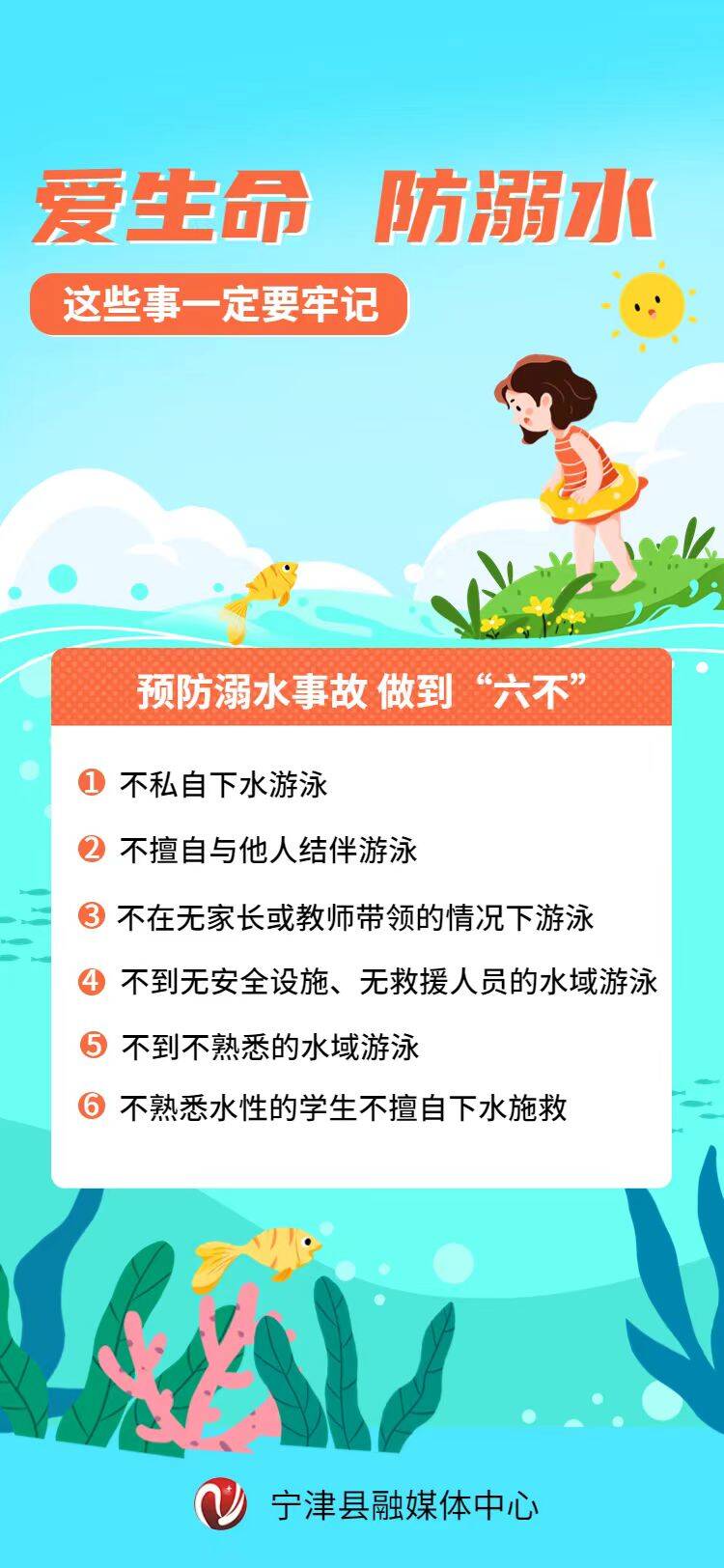 预防溺水事故,做到"六不"