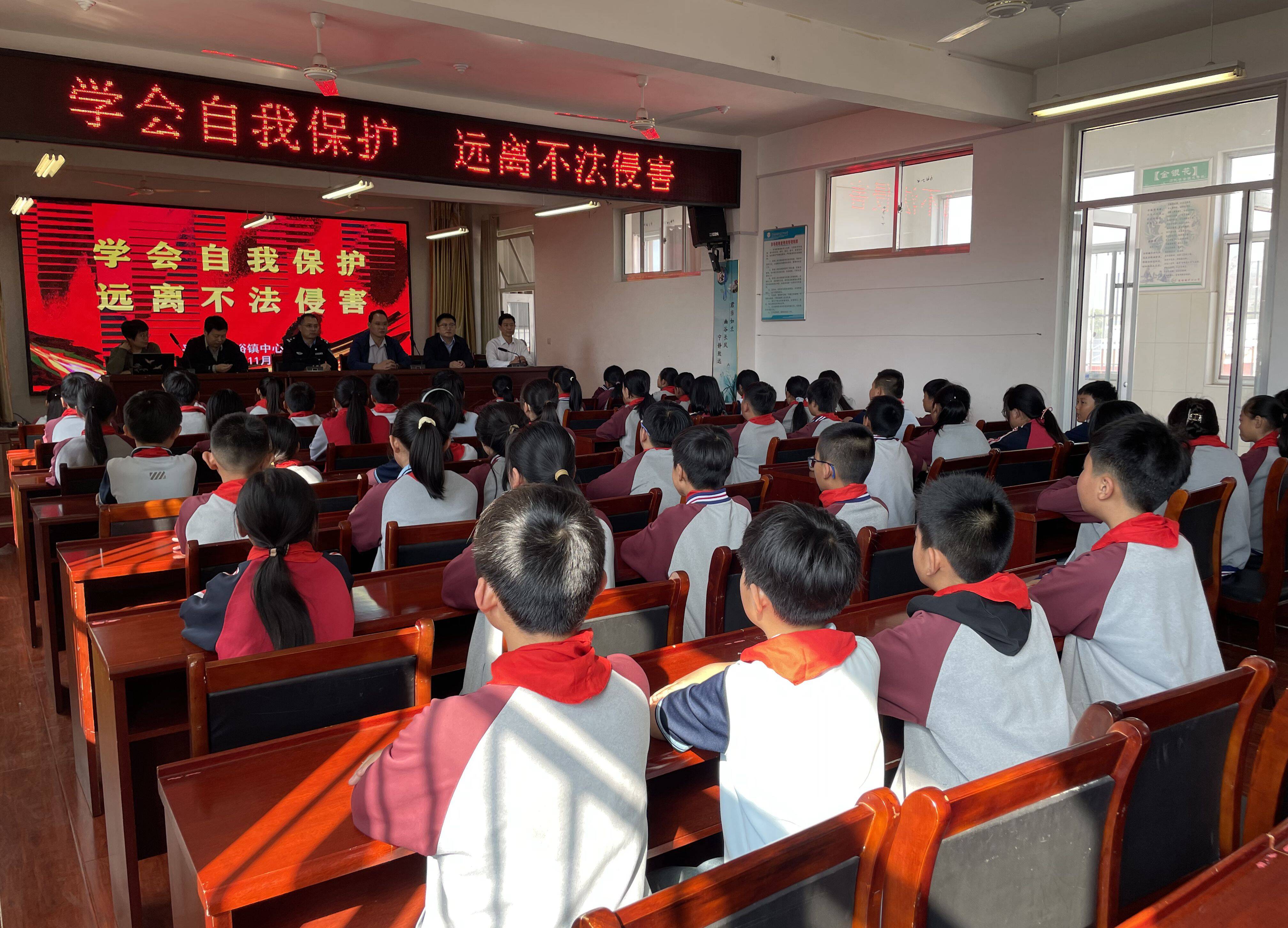 平邑县流峪镇中心校开展学会自我保护远离不法侵害安全讲座活动