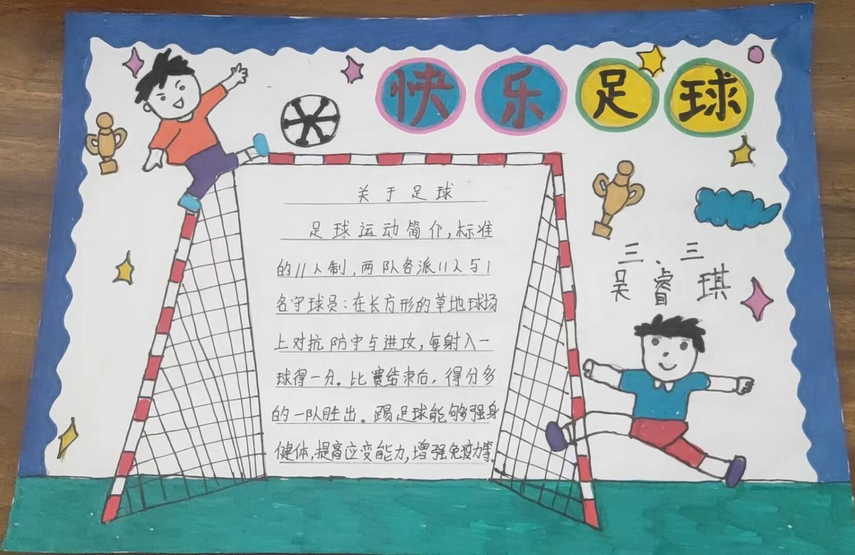 白峪店子小学2024年校园足球艺术节 手抄报征文展示活动