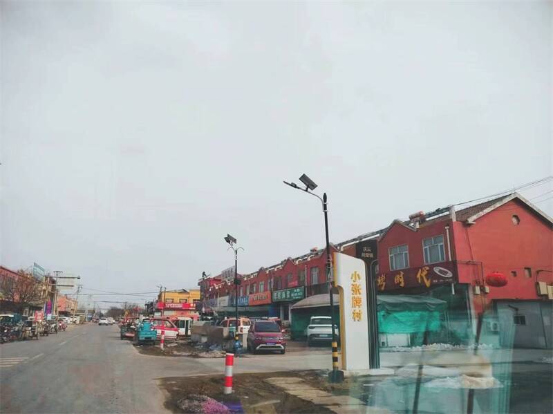 庆云县尚堂镇40盏太阳能路灯照亮村民幸福路