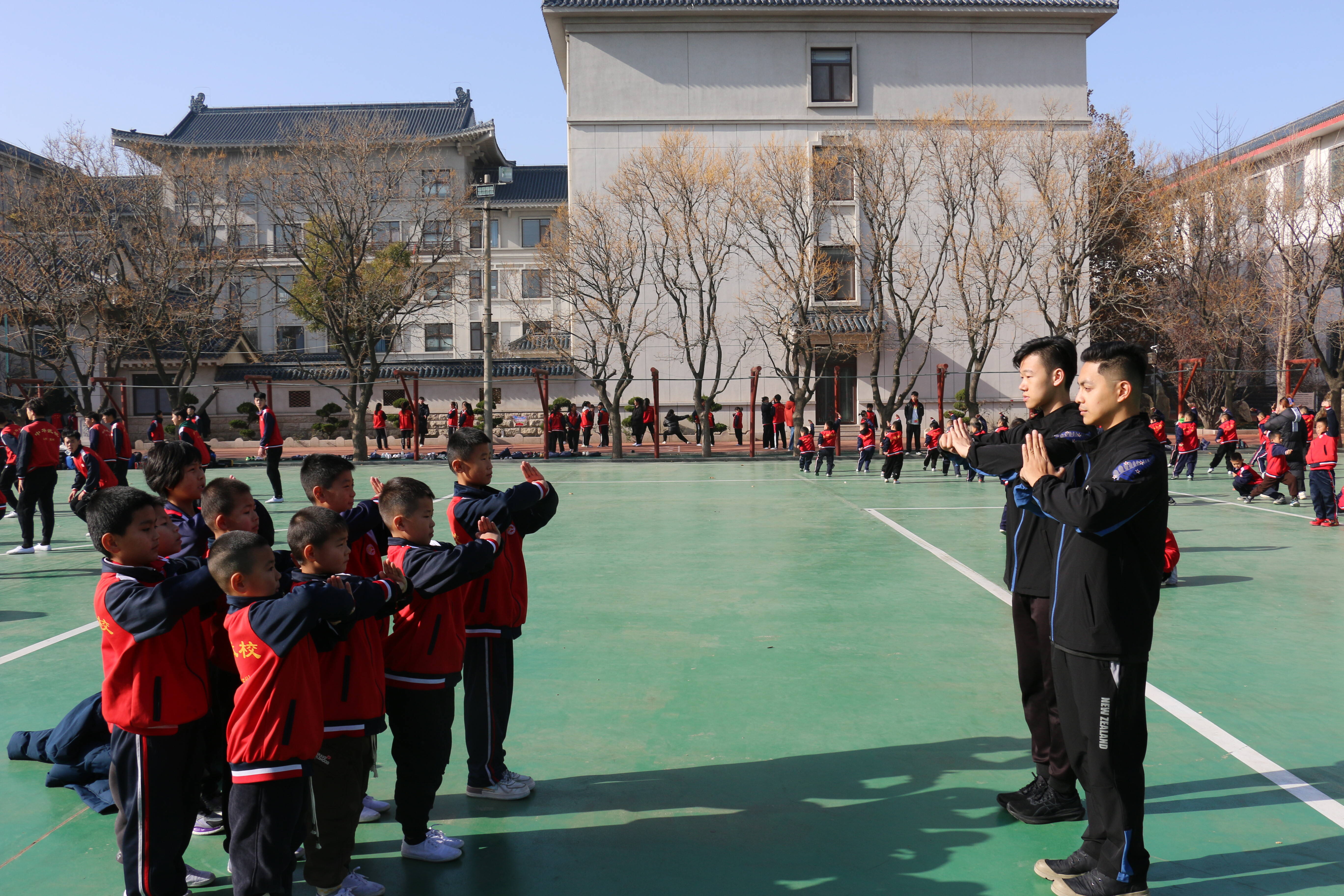 山東萊州新西蘭武術學院到中華武校研學訪問