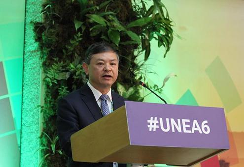 中国生态环境部部长黄润秋出席第六届联合国环境大会