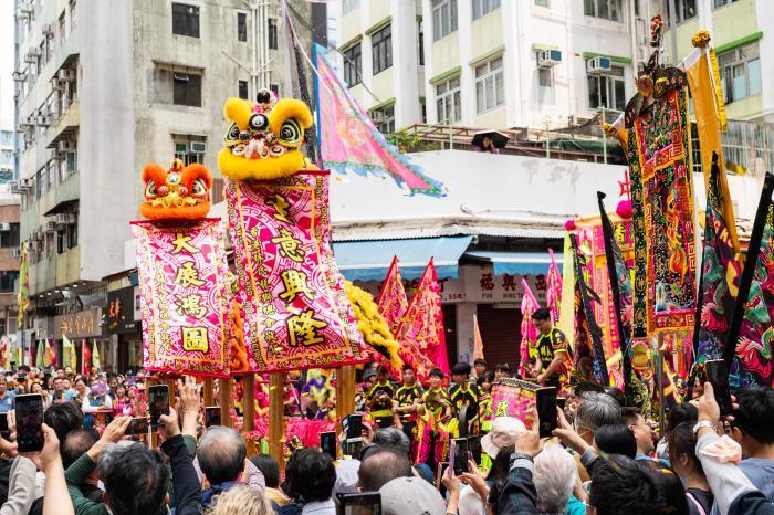 香港鸭脷洲举行洪圣传统文化节庆祝活动