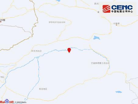 新疆巴音郭楞州尉犁县发生3.3级地震 震源深度15千米