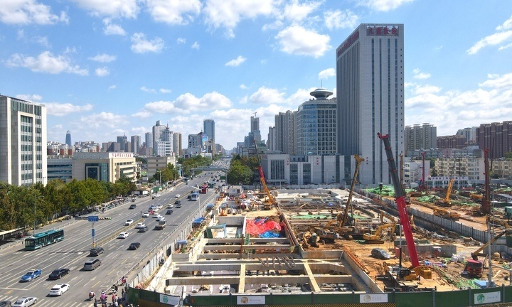 济南轨交4号线市立五院站车站主体结构有望月底封顶