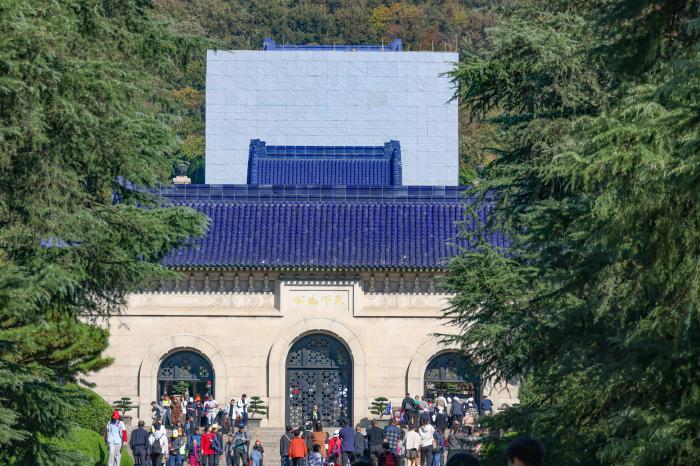 南京中山陵祭堂修繕保護(hù)中