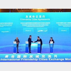 青島已與54個國家的95個城市建立友好關系